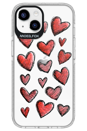 Red Love Transparent - Apple iPhone 14