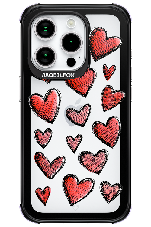 Red Love Transparent - Apple iPhone 15 Pro