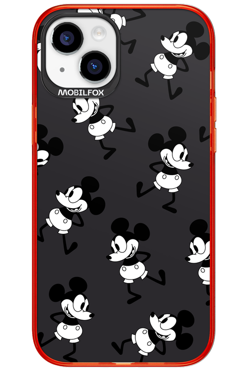 Iconic Mouse (antracite pattern) - Apple iPhone 15 Plus