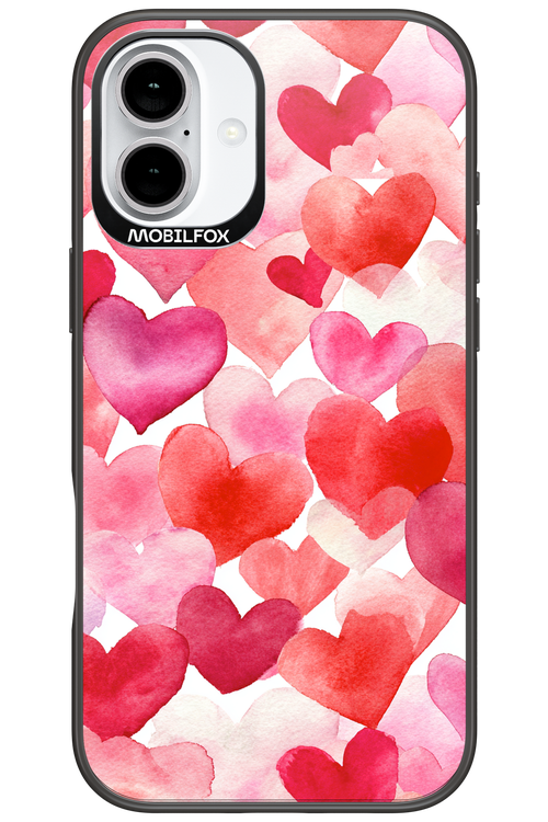 Water Painted Heart - Apple iPhone 16 Plus