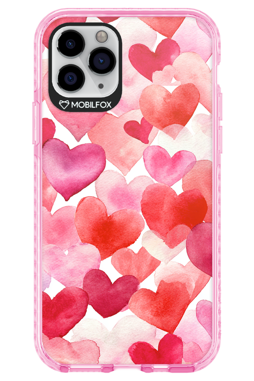 Water Painted Heart - Apple iPhone 11 Pro
