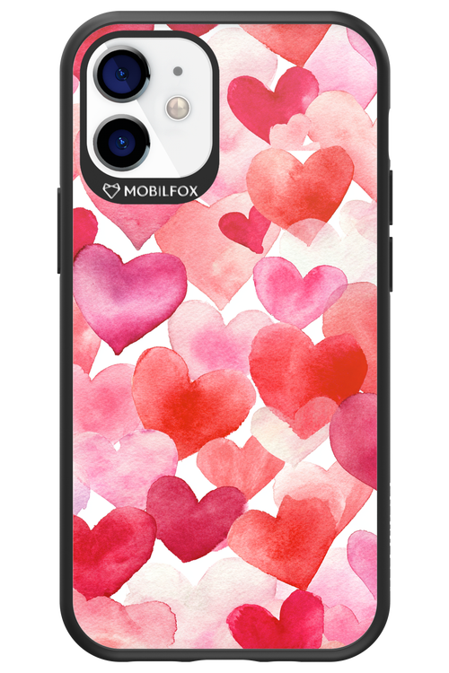 Water Painted Heart - Apple iPhone 12 Mini