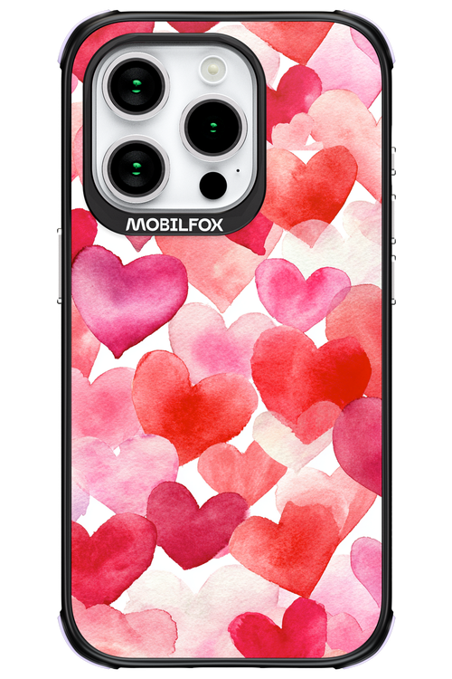 Water Painted Heart 2.0 - Apple iPhone 15 Pro