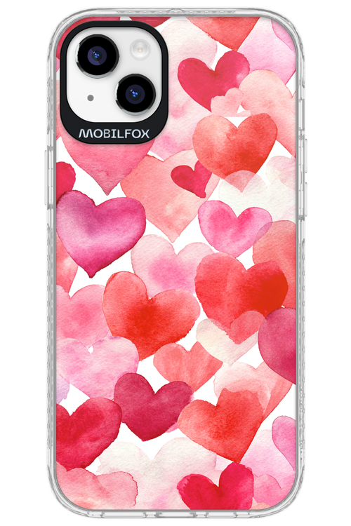 Water Painted Heart 2.0 - Apple iPhone 14 Plus