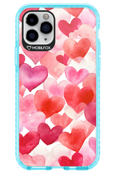 Water Painted Heart - Apple iPhone 11 Pro