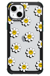 Smiley Flowers Transparent - Apple iPhone 15 Plus