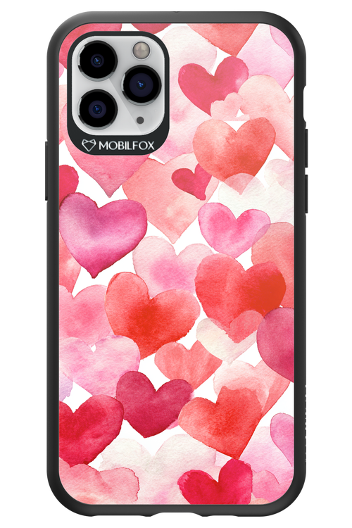 Water Painted Heart - Apple iPhone 11 Pro