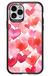 Water Painted Heart - Apple iPhone 11 Pro