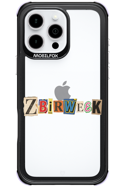Zbirweek (transparent) 2.0 - Apple iPhone 16 Pro Max