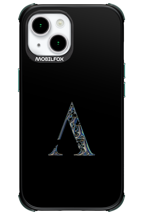 ⁠ ⁠Azteca A Chrome Logo - Apple iPhone 15