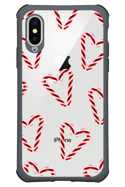 Candy Cane Hearts - Apple iPhone XS