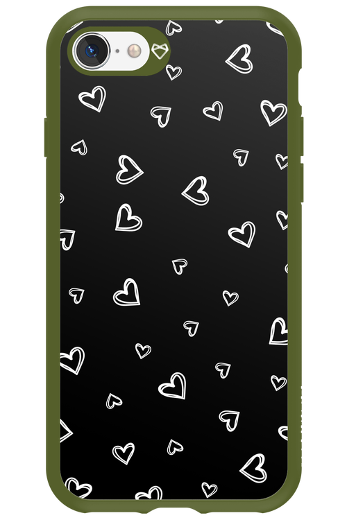Monochrome Hearts 2.0 - Apple iPhone SE 2022