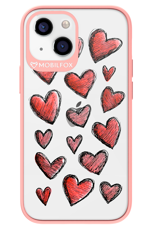 Red Love Transparent 2.0 - Apple iPhone 13 Mini