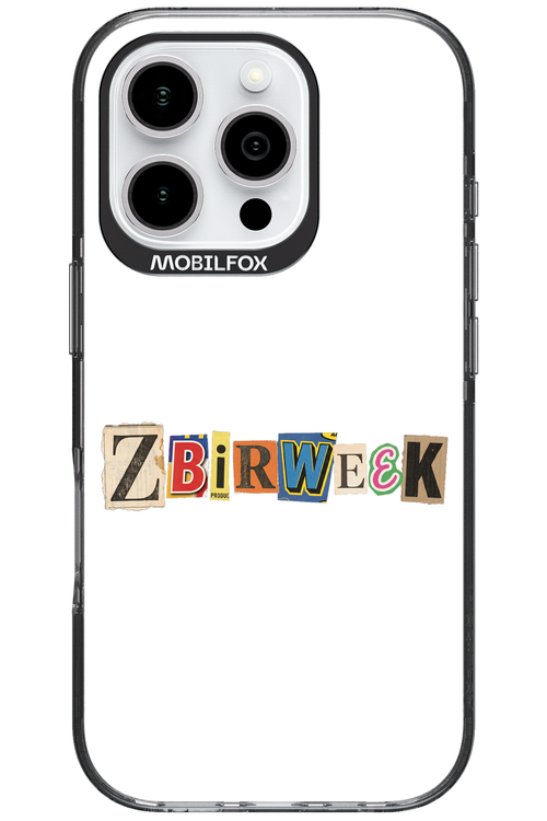 Zbirweek (white) 2.0 - Apple iPhone 16 Pro