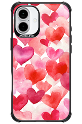 Water Painted Heart - Apple iPhone 16 Plus