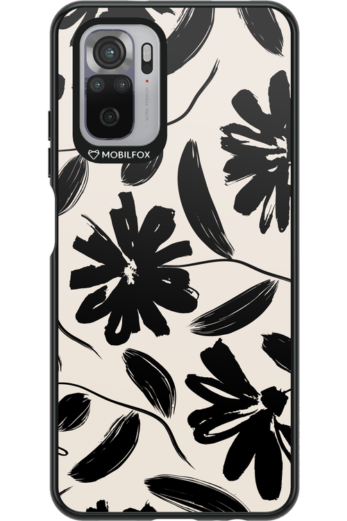 Monochrome Flowerss - Xiaomi Redmi Note 10
