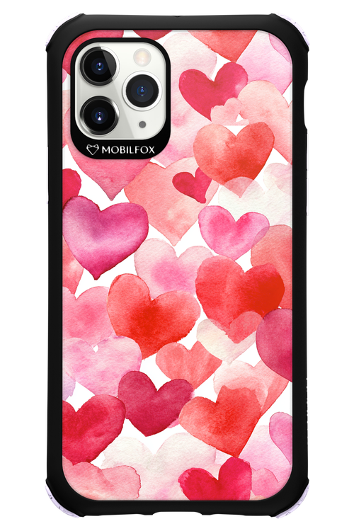 Water Painted Heart - Apple iPhone 11 Pro