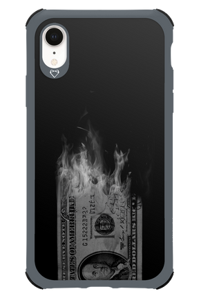 Money Burn B&W - Apple iPhone XR