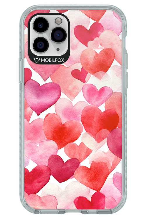 Water Painted Heart - Apple iPhone 11 Pro