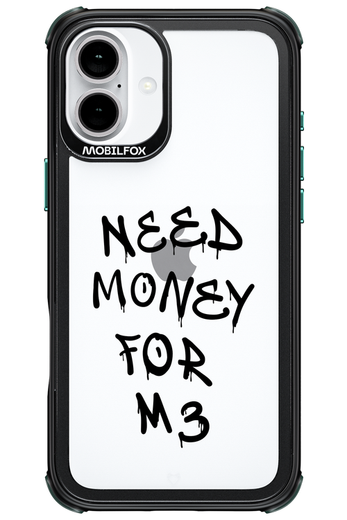 Need M3 Transparent Black - Apple iPhone 16 Plus