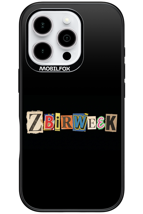Zbirweek (black) 2.0 - Apple iPhone 16 Pro