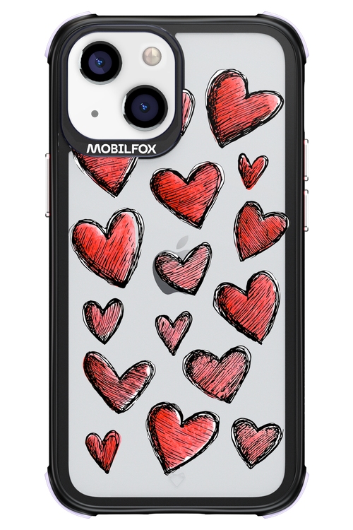 Red Love Transparent 2.0 - Apple iPhone 13 Mini