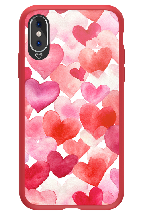 Water Painted Heart - Apple iPhone XS