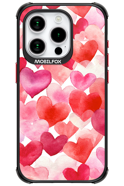 Water Painted Heart - Apple iPhone 15 Pro