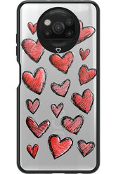 Red Love Transparent - Xiaomi Poco X3 NFC