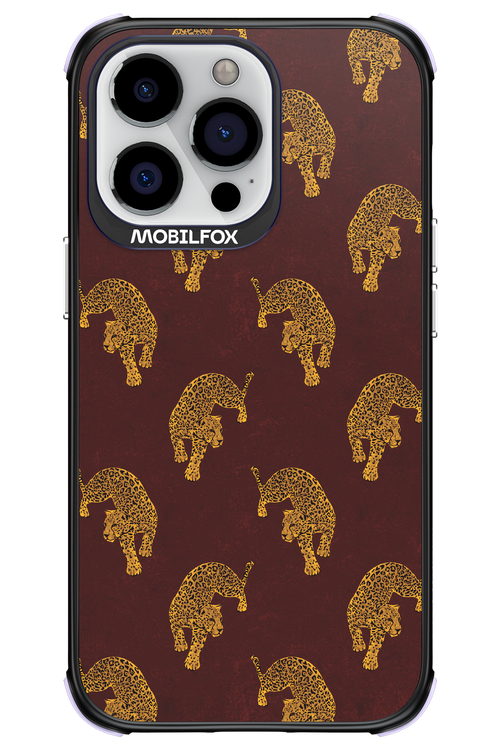 Burgundy Leopard Pattern - Apple iPhone 13 Pro
