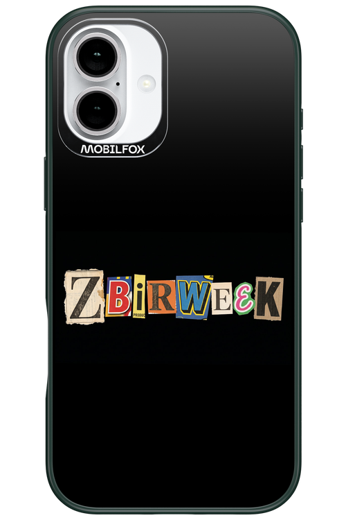 Zbirweek (black) 2.0 - Apple iPhone 16 Plus
