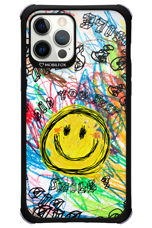 Crayon Smiley Colorful - Apple iPhone 12 Pro Max