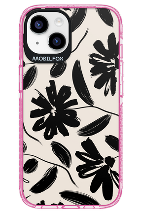 Monochrome Flowerss - Apple iPhone 14