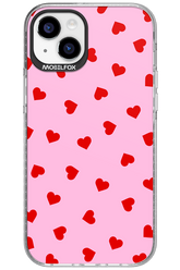 Sprinkle Heart Pink - Apple iPhone 15 Plus