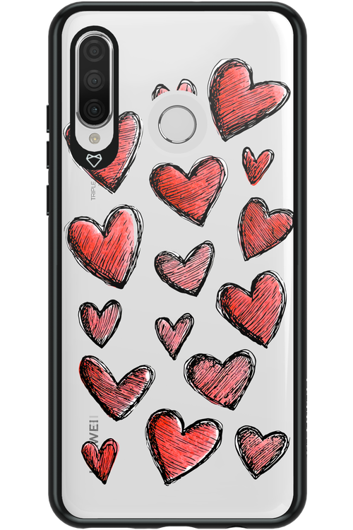 Red Love Transparent 2.0 - Huawei P30 Lite