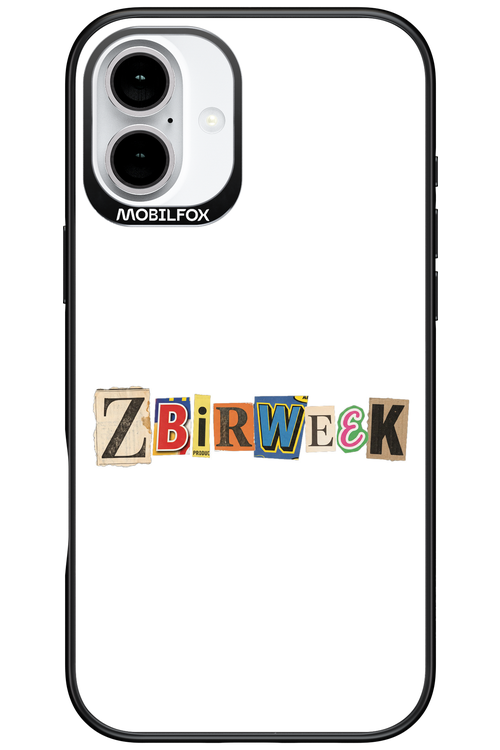 Zbirweek (white) 2.0 - Apple iPhone 16 Plus