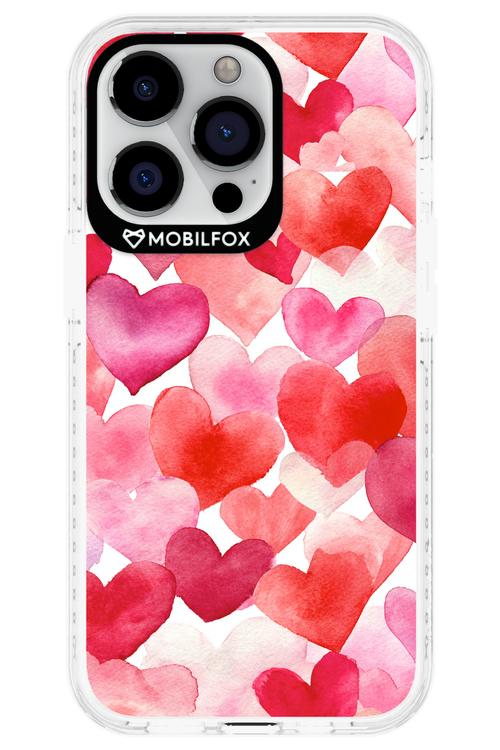 Water Painted Heart - Apple iPhone 13 Pro