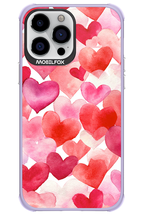 Water Painted Heart - Apple iPhone 13 Pro Max