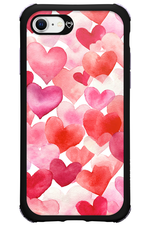 Water Painted Heart - Apple iPhone SE 2022