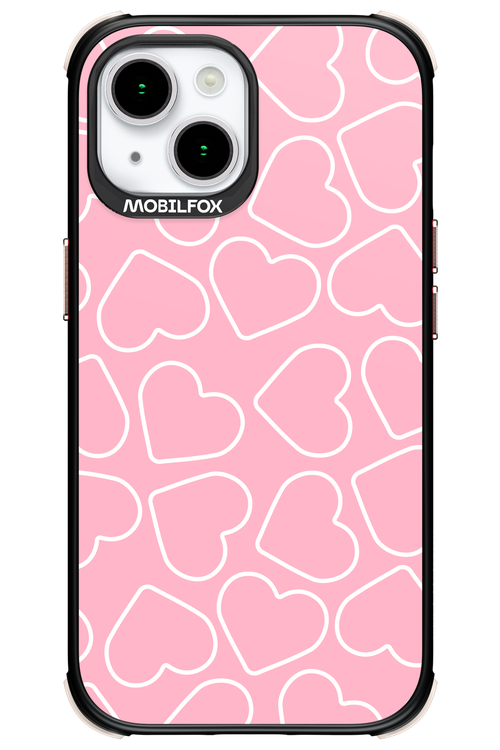 Line Heart Pink - Apple iPhone 15