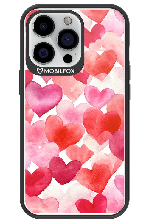 Water Painted Heart - Apple iPhone 13 Pro