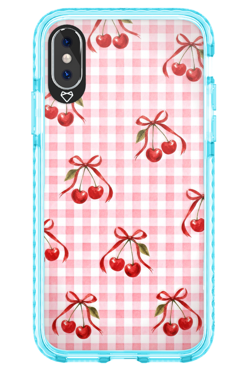 Pink Cherry Checked 2.0 - Apple iPhone XS