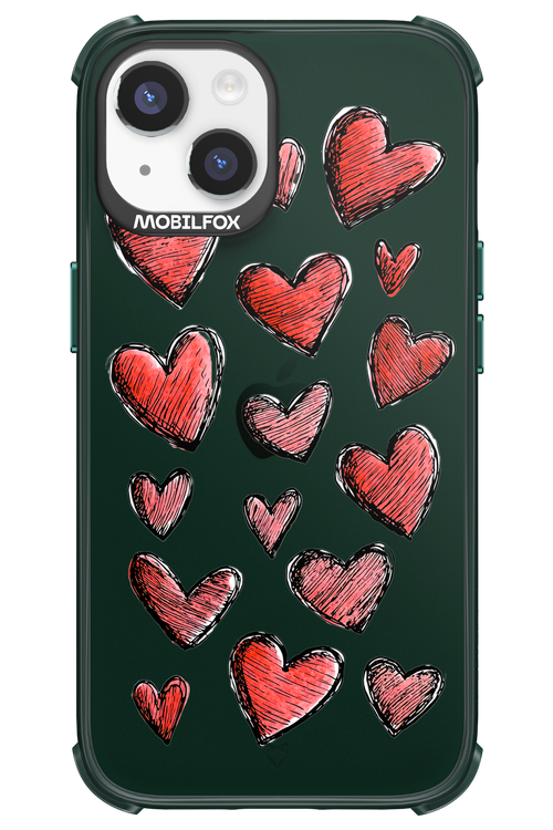 Red Love Transparent - Apple iPhone 14