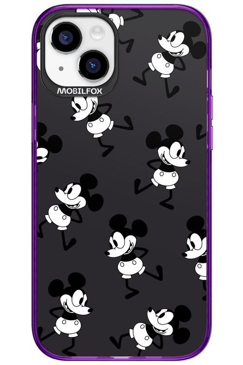 Iconic Mouse (antracite pattern) - Apple iPhone 15 Plus