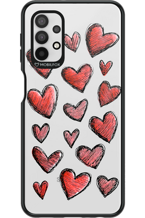 Red Love Transparent - Samsung Galaxy A32 5G