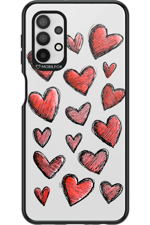 Red Love Transparent - Samsung Galaxy A32 5G