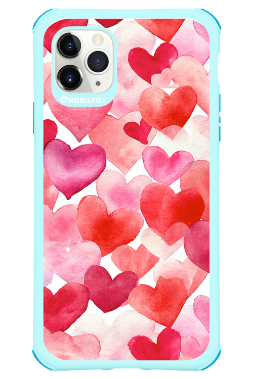 Water Painted Heart - Apple iPhone 11 Pro Max