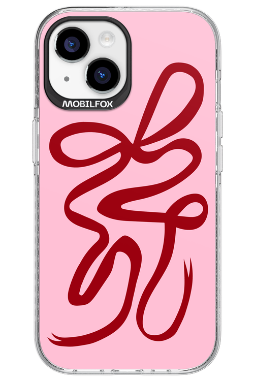 Burgundy Bow - Apple iPhone 15