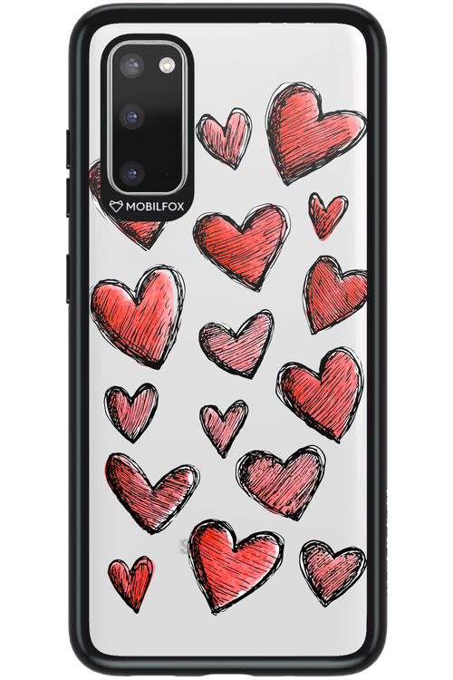 Red Love Transparent 2.0 - Samsung Galaxy S20