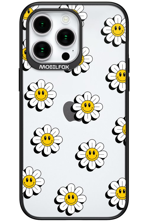 Smiley Flowers Transparent - Apple iPhone 15 Pro Max